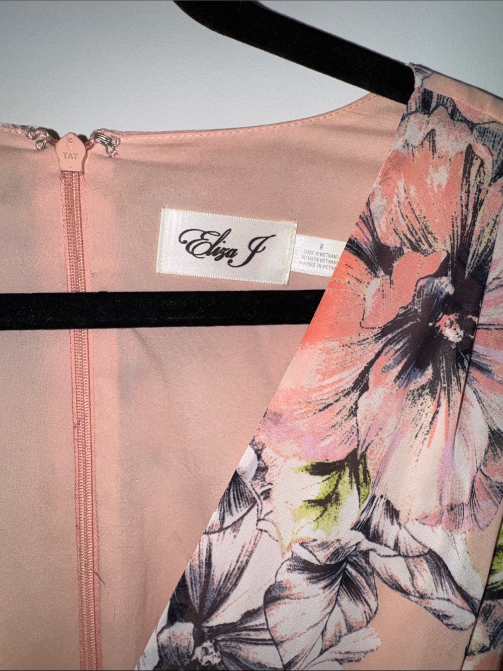 Eliza J Peach Floral Wrap Maxi Dress - Picture 2 of 3